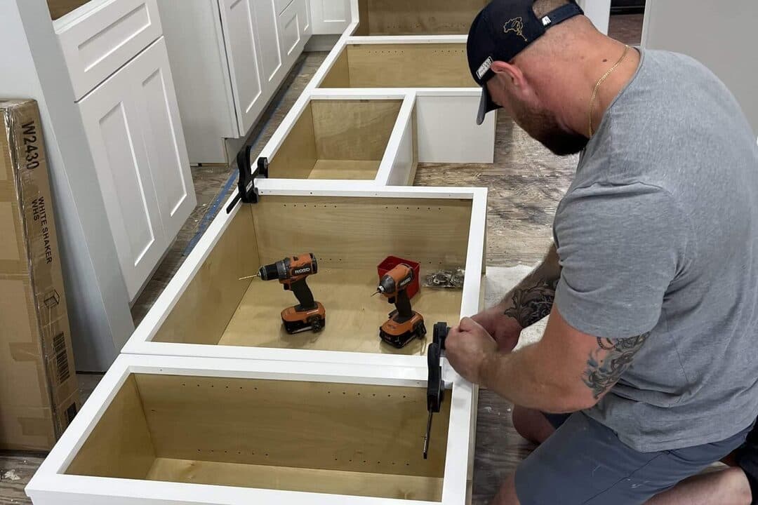 Expert installation of kitchen cabinets by Southern Cabinets