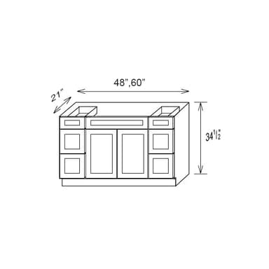 Lait Grey Shaker - S4821B12D-34-1/2"